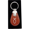 Breloc metal piele eco, Peste